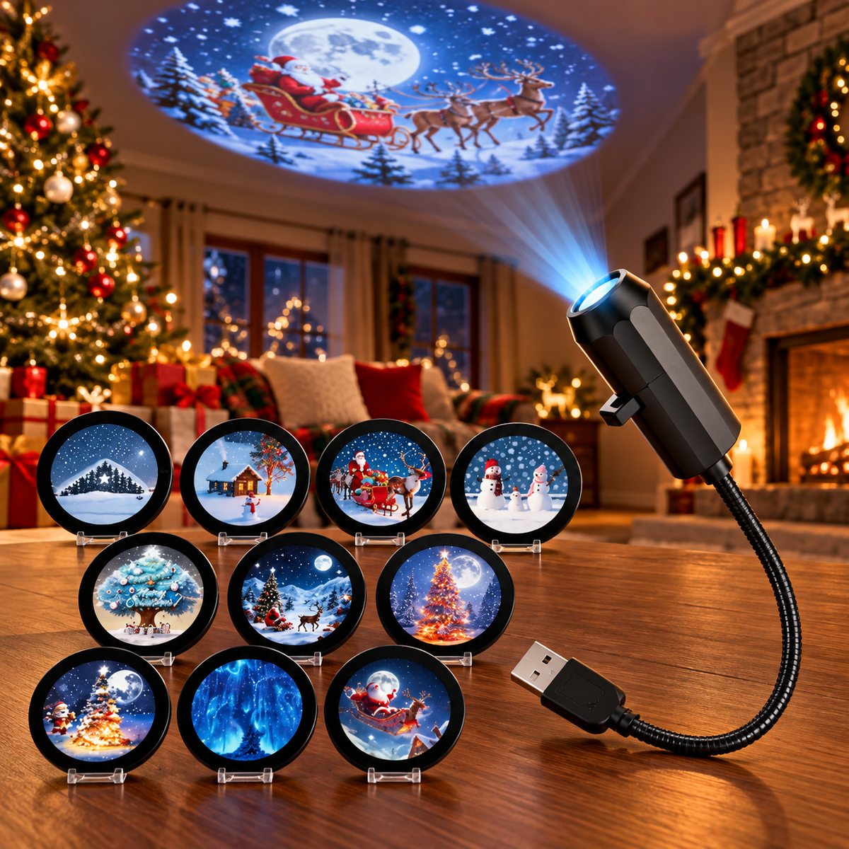 MerryHalo Christmas Holiday Scene Projector